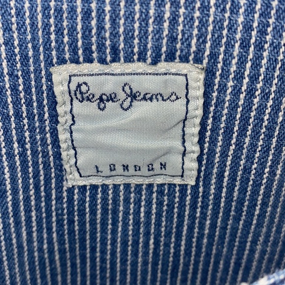 Pepe Jeans Vintage Overalls Denim Dress Size Large - Picture 6 of 13